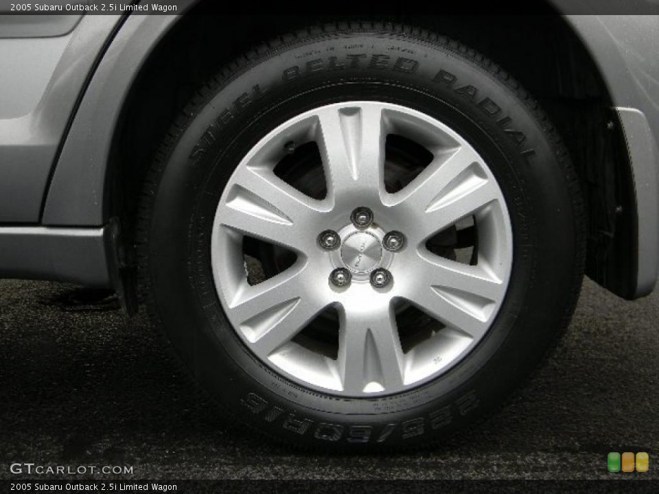 2005 Subaru Outback 2.5i Limited Wagon Wheel and Tire Photo #40206668