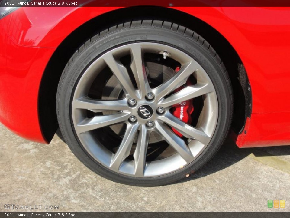 2011 Hyundai Genesis Coupe 3.8 R Spec Wheel and Tire Photo #40289426