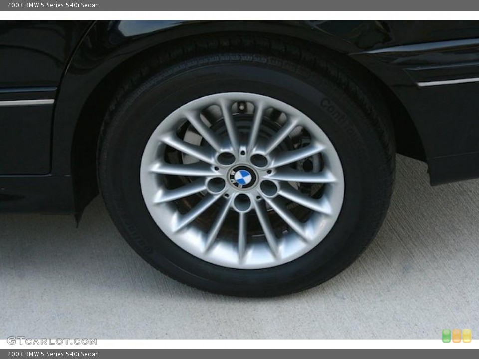 2003 BMW 5 Series 540i Sedan Wheel and Tire Photo #40392389