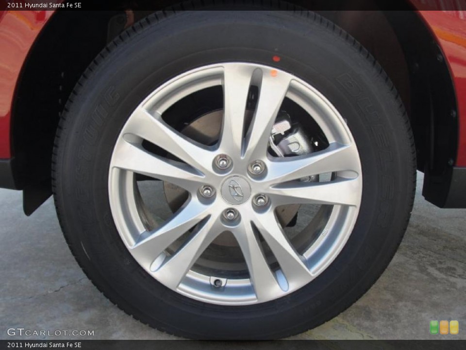 2011 Hyundai Santa Fe SE Wheel and Tire Photo #40400097