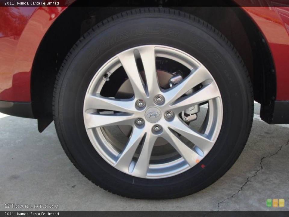 2011 Hyundai Santa Fe Limited Wheel and Tire Photo #40401261