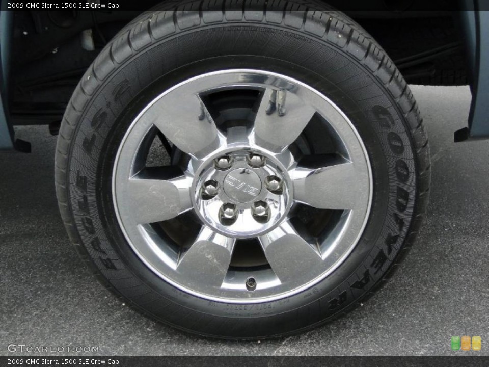 2009 GMC Sierra 1500 SLE Crew Cab Wheel and Tire Photo #40406049