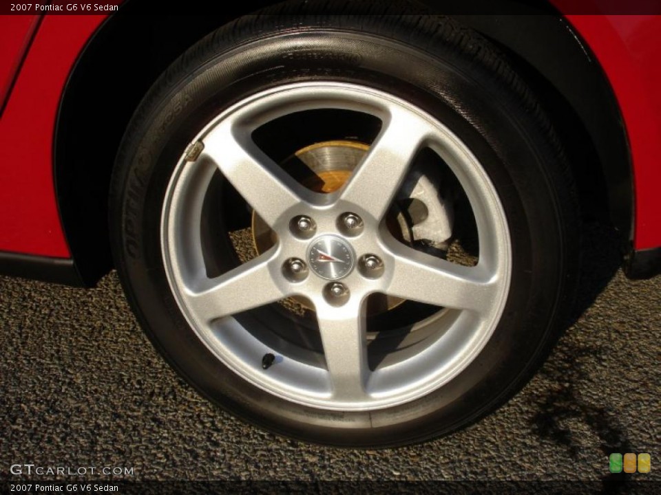 2007 Pontiac G6 V6 Sedan Wheel and Tire Photo #40426324