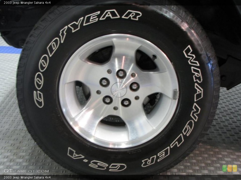 2003 Jeep Wrangler Sahara 4x4 Wheel and Tire Photo #40481678