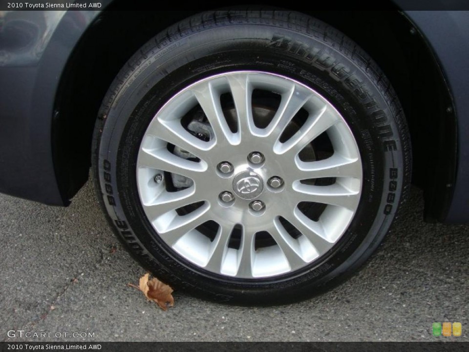 2010 Toyota Sienna Limited AWD Wheel and Tire Photo #40498118