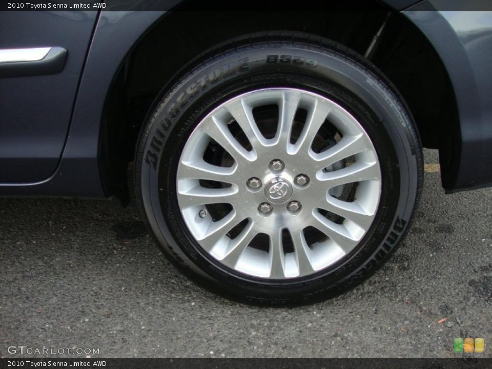 2010 Toyota Sienna Limited AWD Wheel and Tire Photo #40498130