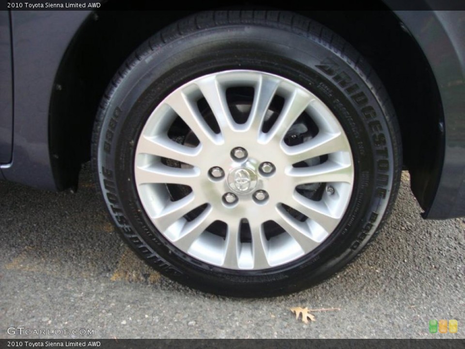 2010 Toyota Sienna Limited AWD Wheel and Tire Photo #40498226