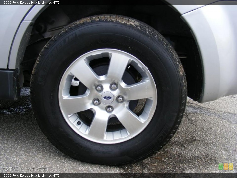 2009 Ford Escape Hybrid Limited 4WD Wheel and Tire Photo #40504290