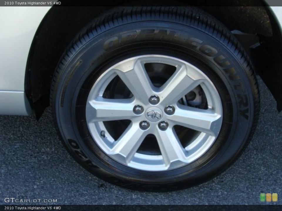 2010 Toyota Highlander V6 4WD Wheel and Tire Photo #40529660