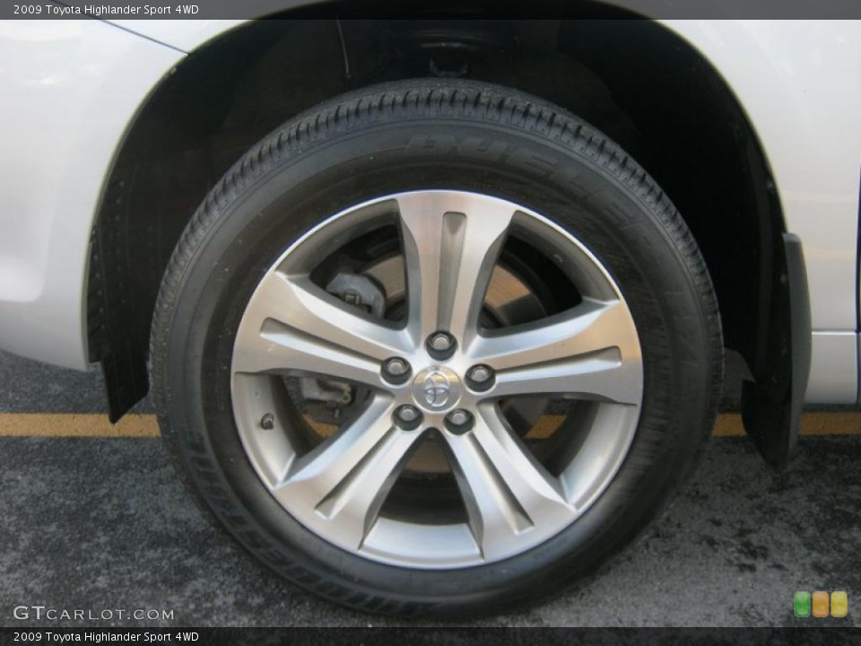 2009 Toyota Highlander Sport 4WD Wheel and Tire Photo #40534457