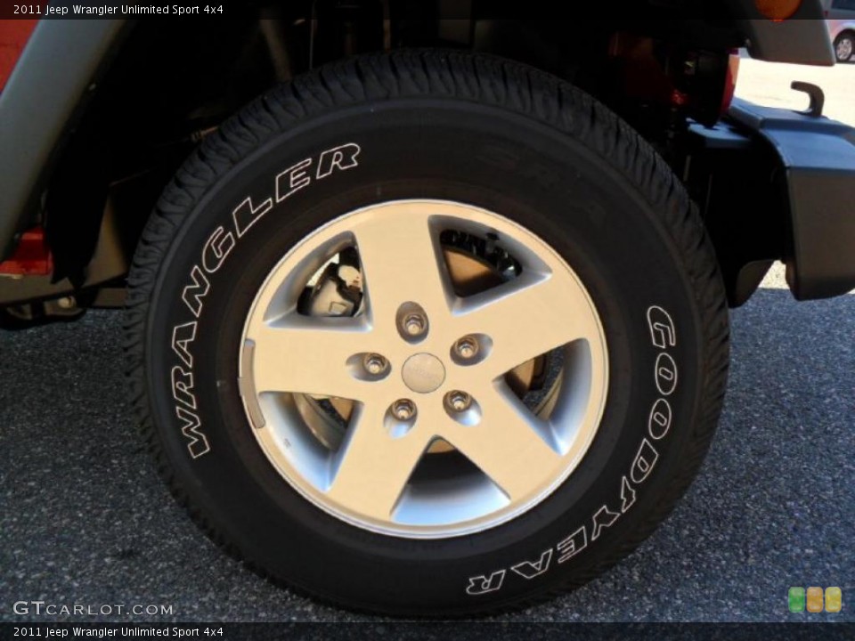 2011 Jeep Wrangler Unlimited Sport 4x4 Wheel and Tire Photo #40558461
