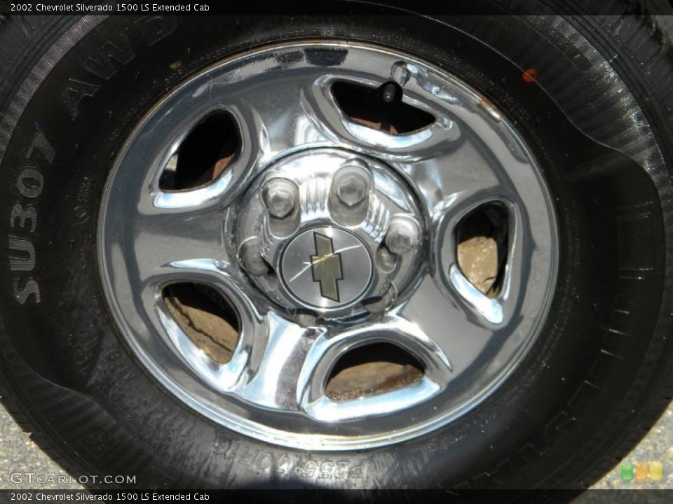2002 Chevrolet Silverado 1500 LS Extended Cab Wheel and Tire Photo #40572345