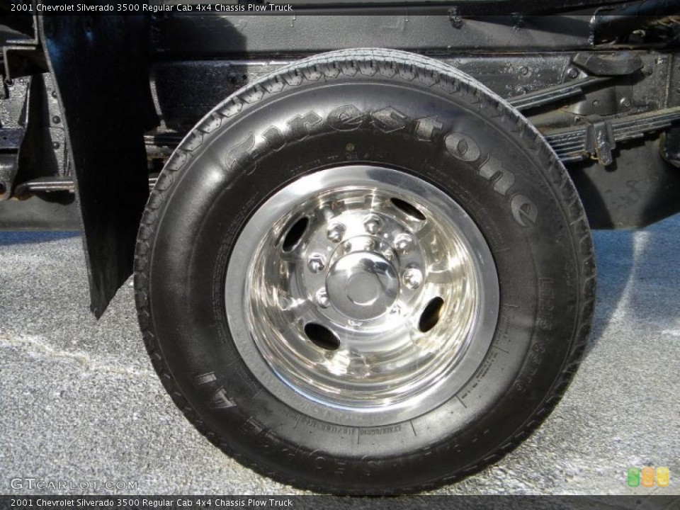 2001 Chevrolet Silverado 3500 Regular Cab 4x4 Chassis Plow Truck Wheel and Tire Photo #40574557