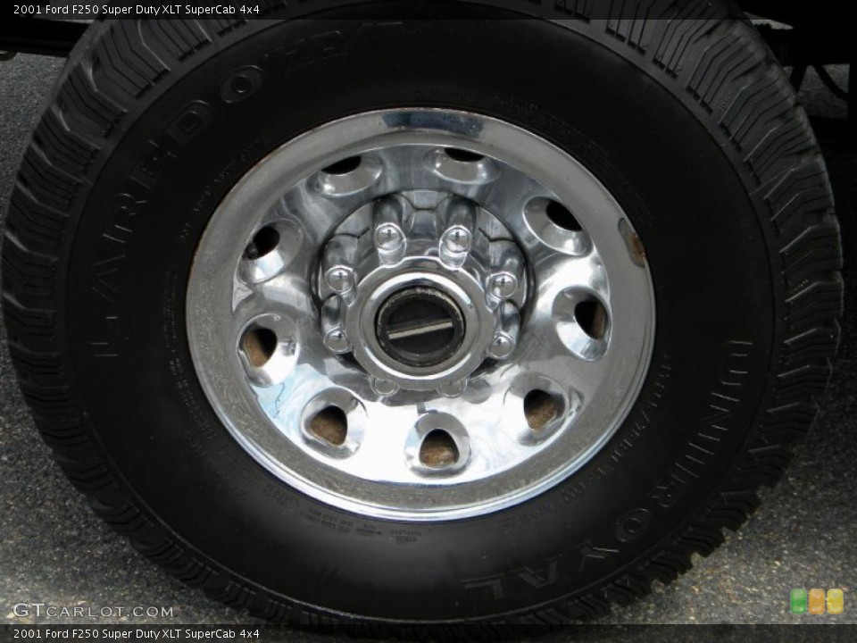2001 Ford F250 Super Duty XLT SuperCab 4x4 Wheel and Tire Photo #40605573