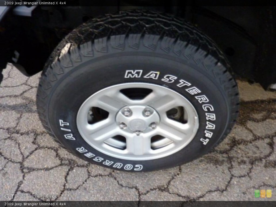 2009 Jeep Wrangler Unlimited X 4x4 Wheel and Tire Photo #40606733