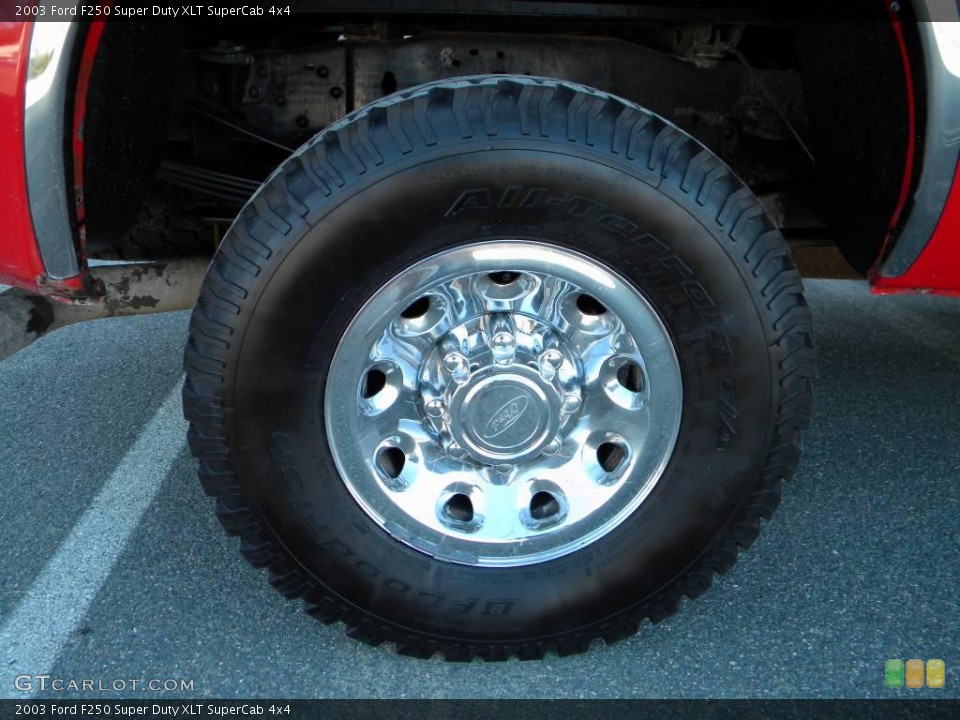 2003 Ford F250 Super Duty XLT SuperCab 4x4 Wheel and Tire Photo #40608069