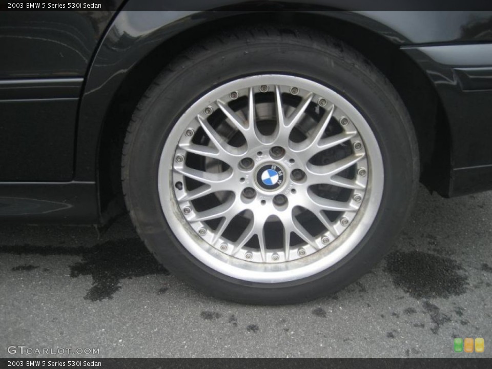 2003 BMW 5 Series 530i Sedan Wheel and Tire Photo #40609501