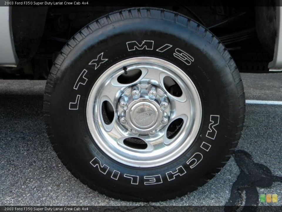 2003 Ford F350 Super Duty Lariat Crew Cab 4x4 Wheel and Tire Photo #40620038