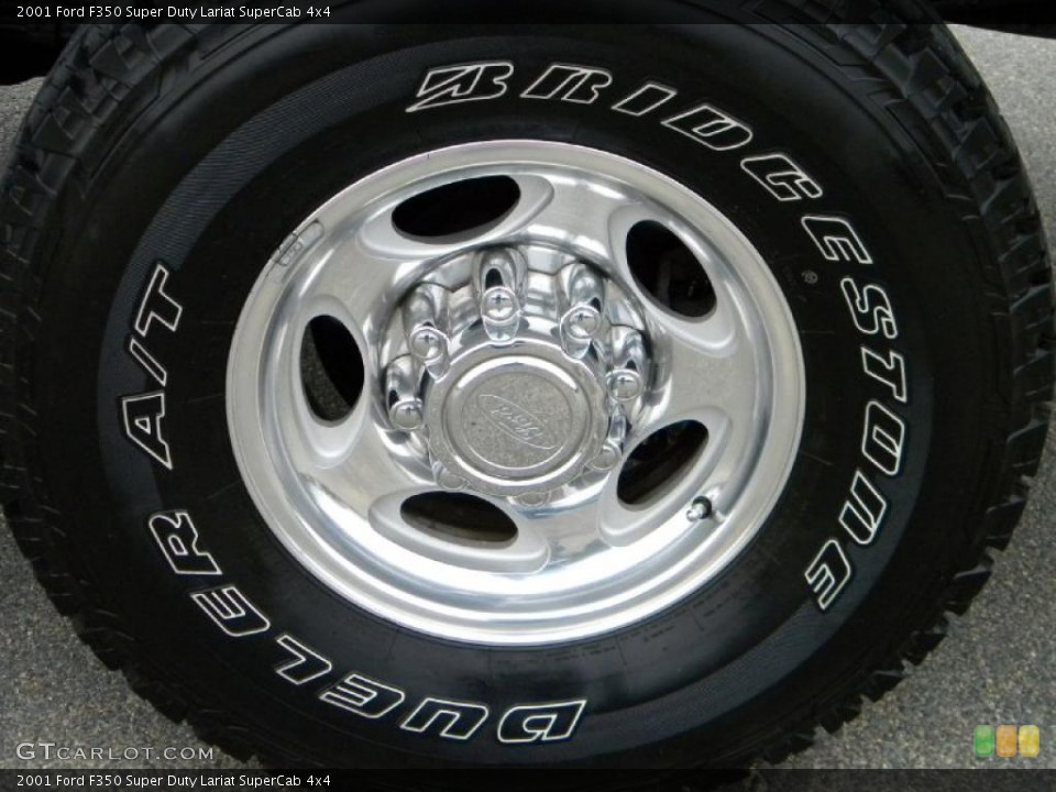2001 Ford F350 Super Duty Lariat SuperCab 4x4 Wheel and Tire Photo #40630406