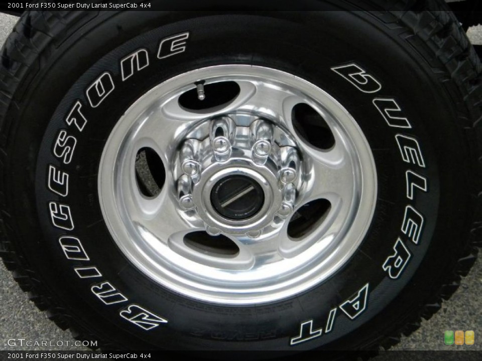 2001 Ford F350 Super Duty Lariat SuperCab 4x4 Wheel and Tire Photo #40630438