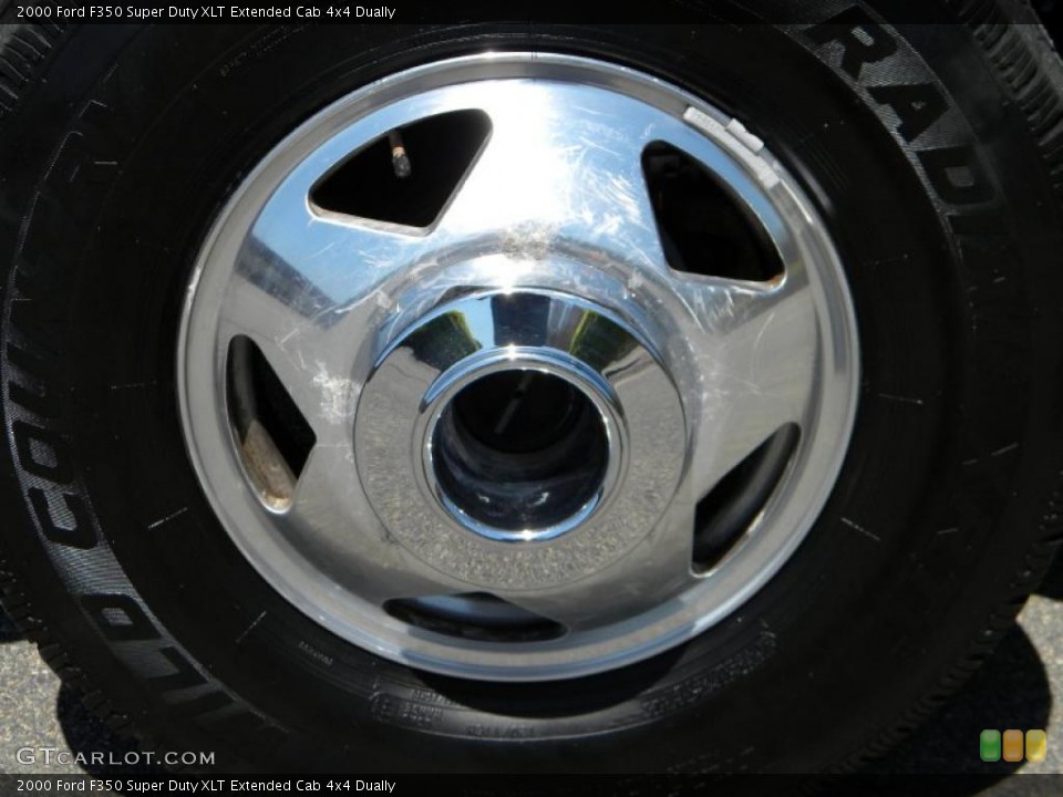 2000 Ford F350 Super Duty XLT Extended Cab 4x4 Dually Wheel and Tire Photo #40638378