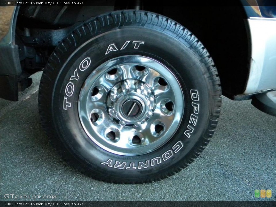 2002 Ford F250 Super Duty XLT SuperCab 4x4 Wheel and Tire Photo #40649314