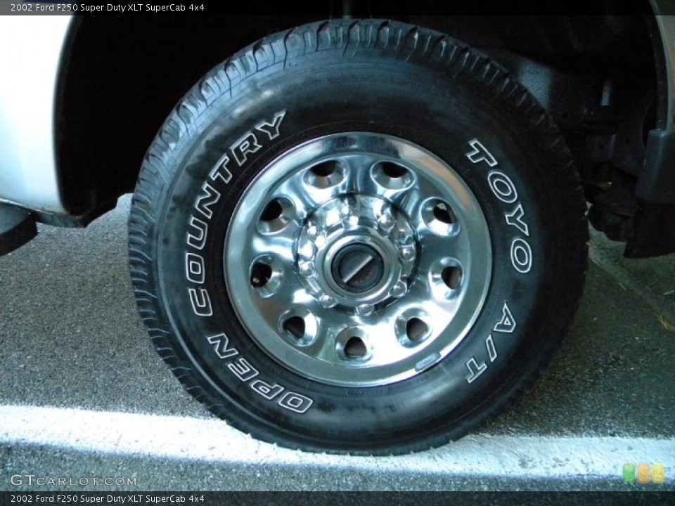 2002 Ford F250 Super Duty XLT SuperCab 4x4 Wheel and Tire Photo #40649370