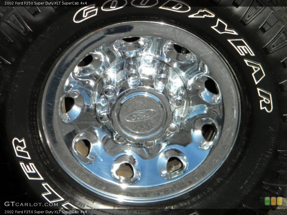 2002 Ford F350 Super Duty XLT SuperCab 4x4 Wheel and Tire Photo #40651815