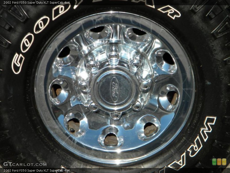 2002 Ford F350 Super Duty XLT SuperCab 4x4 Wheel and Tire Photo #40651843