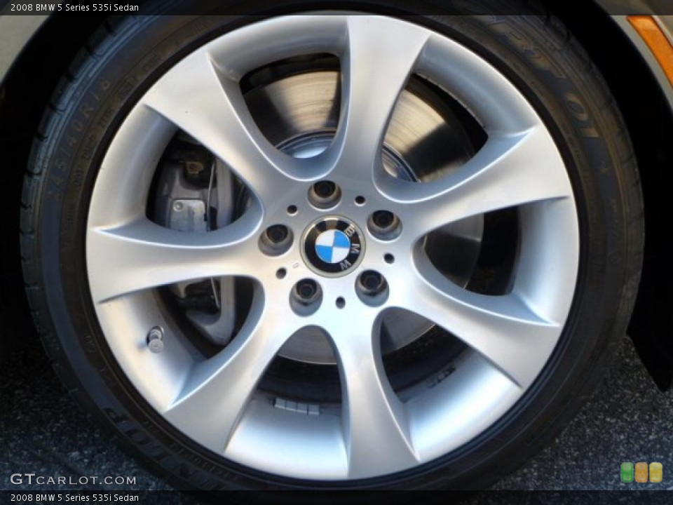 2008 BMW 5 Series 535i Sedan Wheel and Tire Photo #40677246