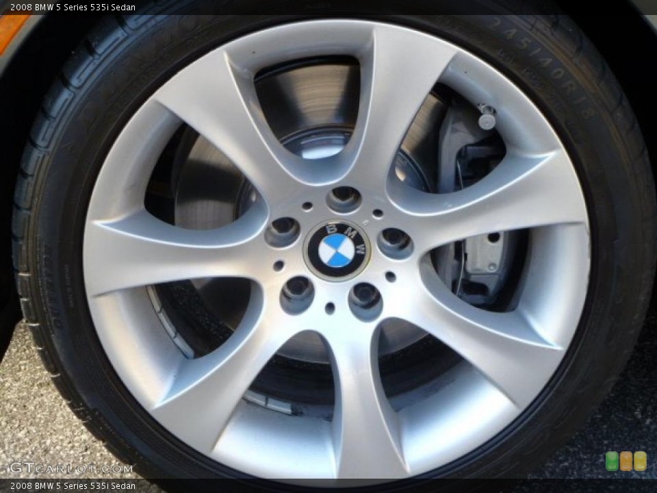 2008 BMW 5 Series 535i Sedan Wheel and Tire Photo #40677278