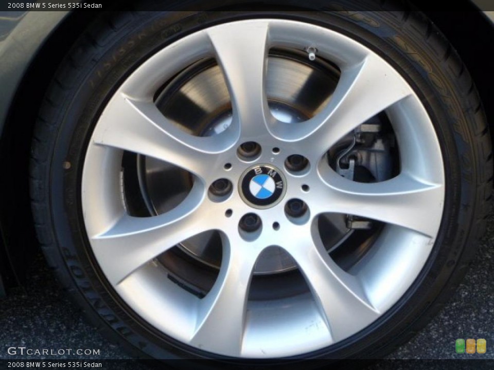 2008 BMW 5 Series 535i Sedan Wheel and Tire Photo #40677290