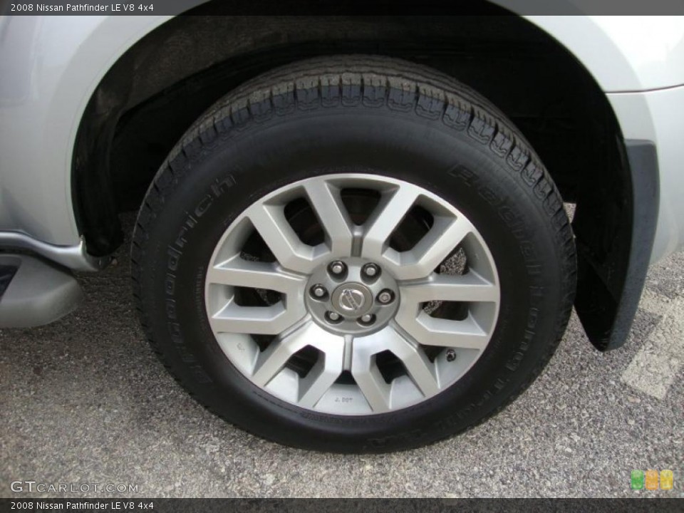2008 Nissan Pathfinder LE V8 4x4 Wheel and Tire Photo #40679474