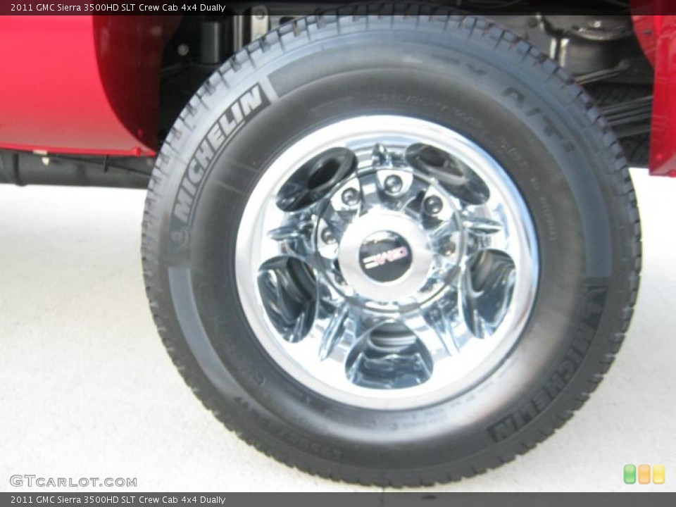 2011 GMC Sierra 3500HD SLT Crew Cab 4x4 Dually Wheel and Tire Photo #40777595