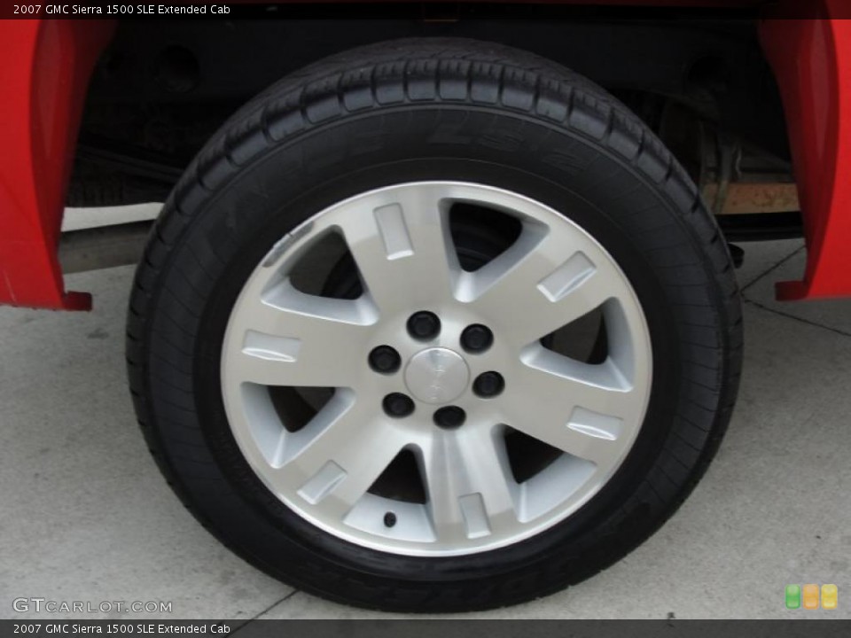 2007 GMC Sierra 1500 SLE Extended Cab Wheel and Tire Photo #40795975