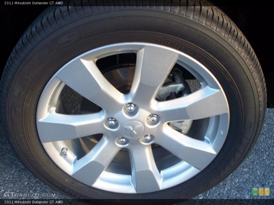 2011 Mitsubishi Outlander GT AWD Wheel and Tire Photo #40801299