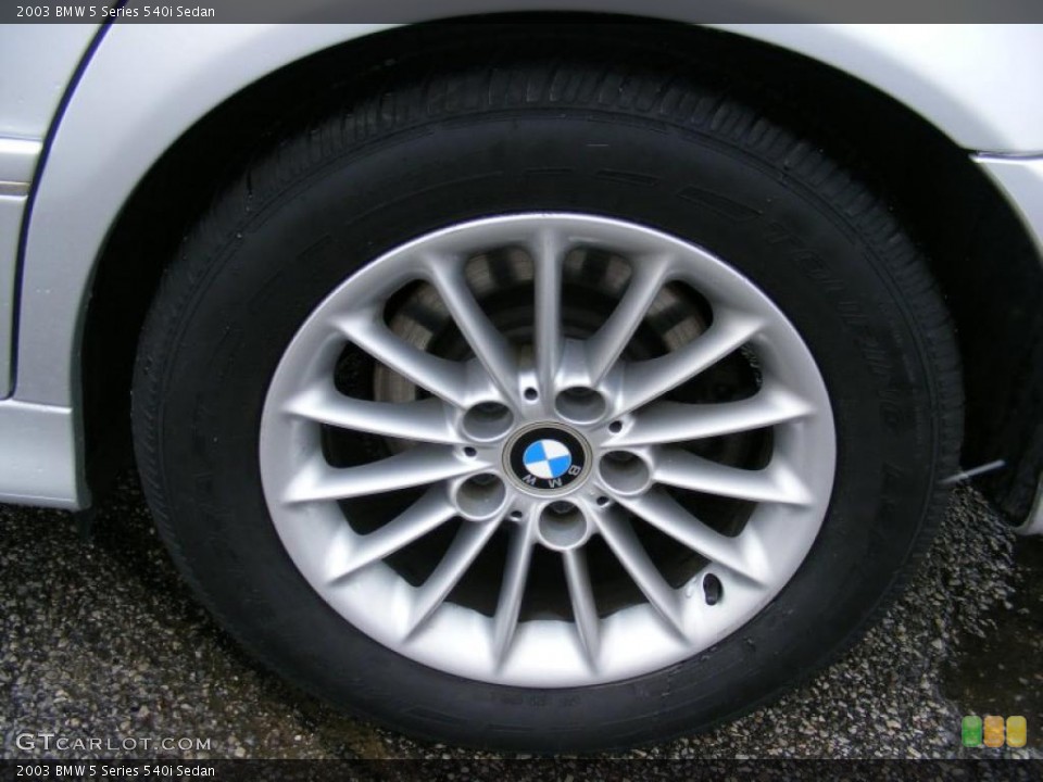 2003 BMW 5 Series 540i Sedan Wheel and Tire Photo #40840697