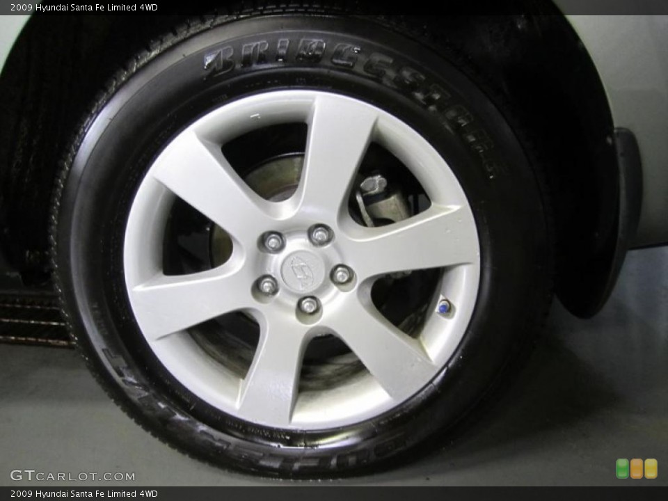 2009 Hyundai Santa Fe Limited 4WD Wheel and Tire Photo #40841429