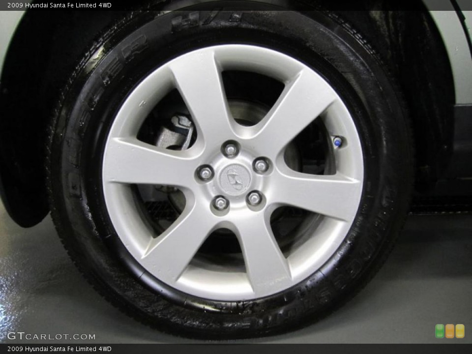 2009 Hyundai Santa Fe Limited 4WD Wheel and Tire Photo #40841537