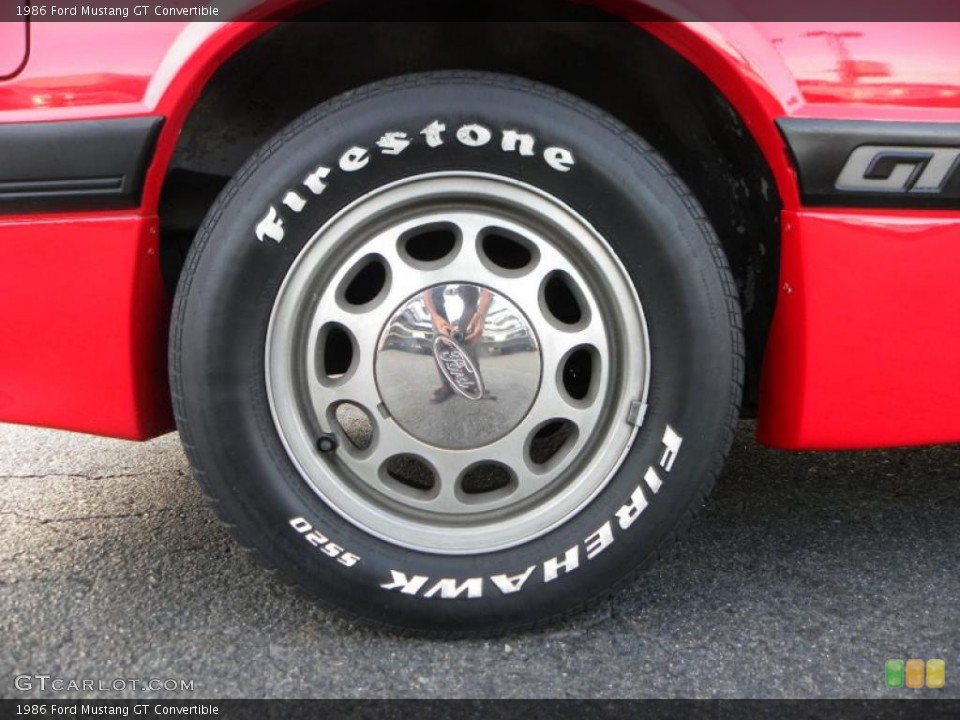1986 Ford Mustang GT Convertible Wheel and Tire Photo #40891165