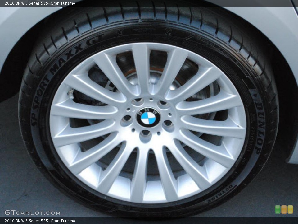 2010 BMW 5 Series 535i Gran Turismo Wheel and Tire Photo #40932690