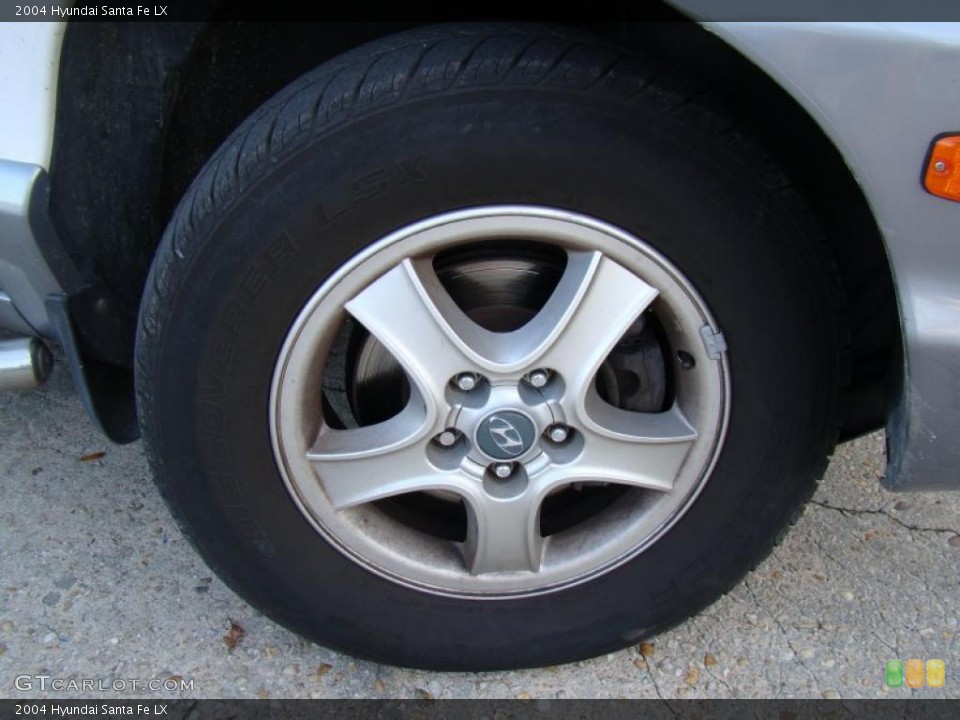 2004 Hyundai Santa Fe LX Wheel and Tire Photo #41033716