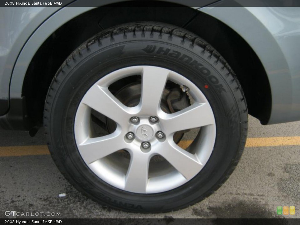 2008 Hyundai Santa Fe SE 4WD Wheel and Tire Photo #41064115