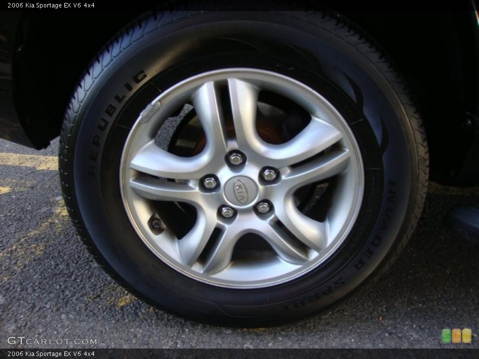 2006 Kia Sportage EX V6 4x4 Wheel and Tire Photo #41084735