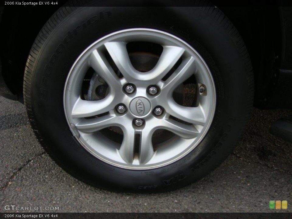 2006 Kia Sportage EX V6 4x4 Wheel and Tire Photo #41084775
