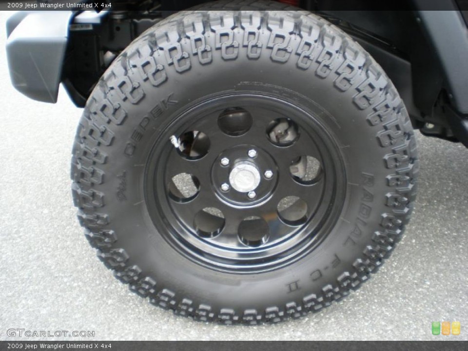 2009 Jeep Wrangler Unlimited X 4x4 Wheel and Tire Photo #41101729