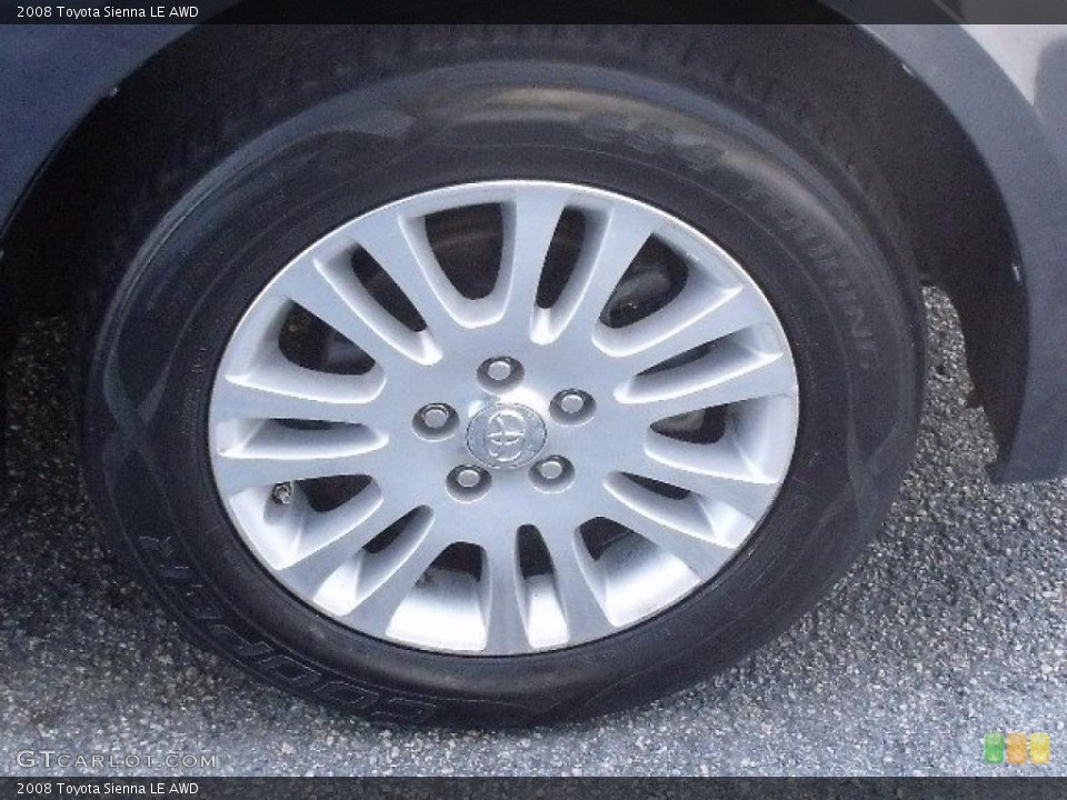 2008 Toyota Sienna LE AWD Wheel and Tire Photo #41180870
