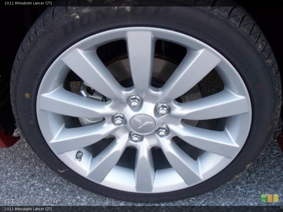 2011 Mitsubishi Lancer GTS Wheel and Tire Photo #41183686