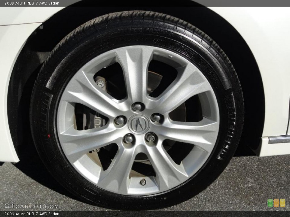2009 Acura RL 3.7 AWD Sedan Wheel and Tire Photo #41194750