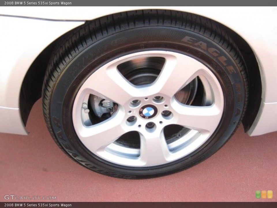 2008 BMW 5 Series 535xi Sports Wagon Wheel and Tire Photo #41222223